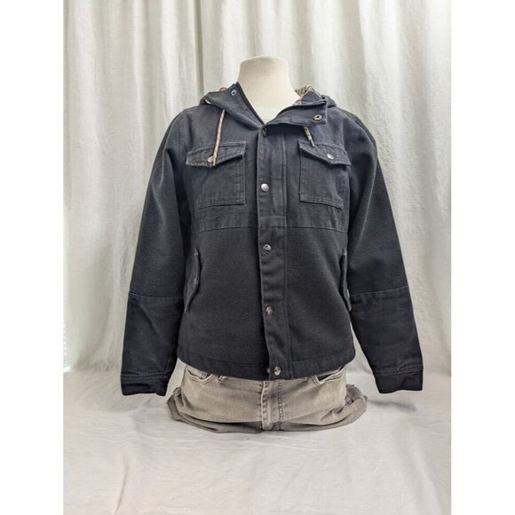 Poler Stuff women's medium wool blend and canvas two tone jacket outdoors winter - Picture 2 of 14